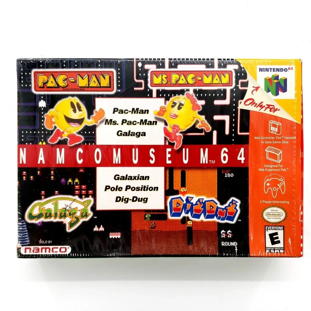 Namco Museum 64 (Nintendo 64, 1999) Authentic Complete Tested & Works
